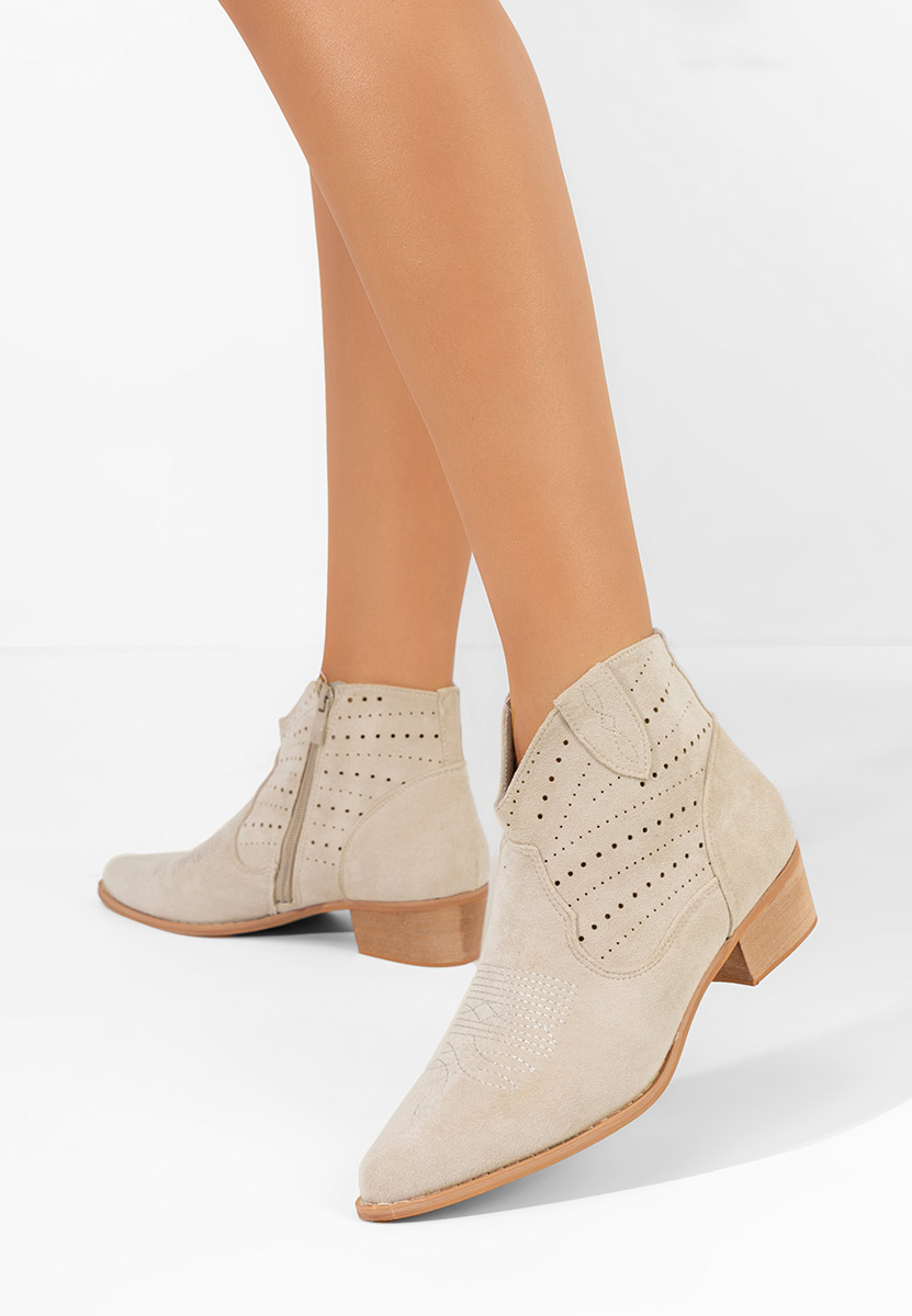 Stivaletti texani donna Carinna beige