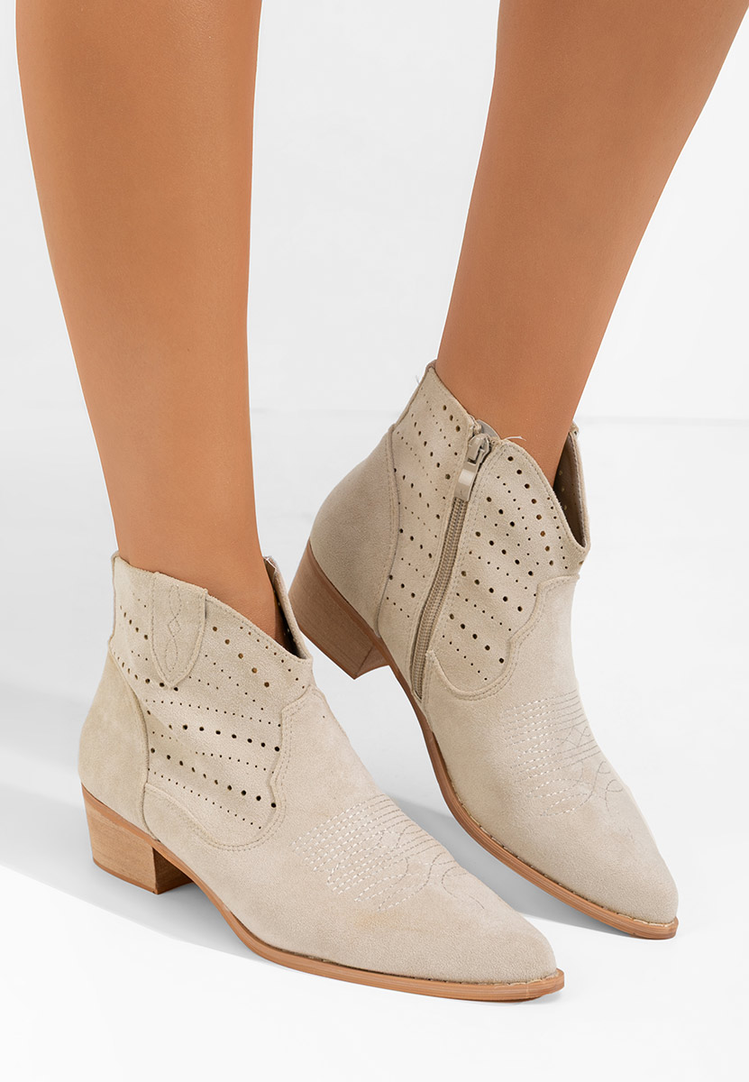 Stivaletti texani donna Carinna beige
