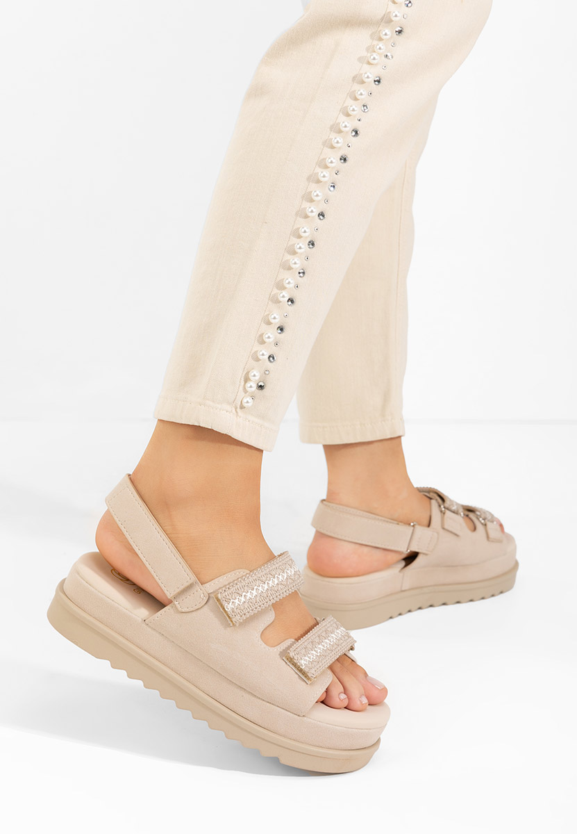Sandali platform Zazzy beige