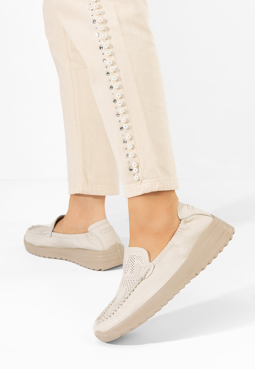 Mocassini da donna Suzy beige