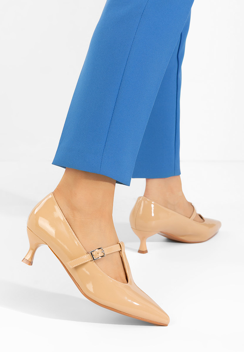 Décolleté tacco a spillo Caty beige