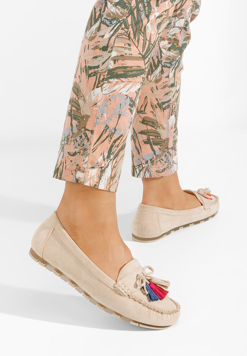 Mocassini da donna Prestia beige