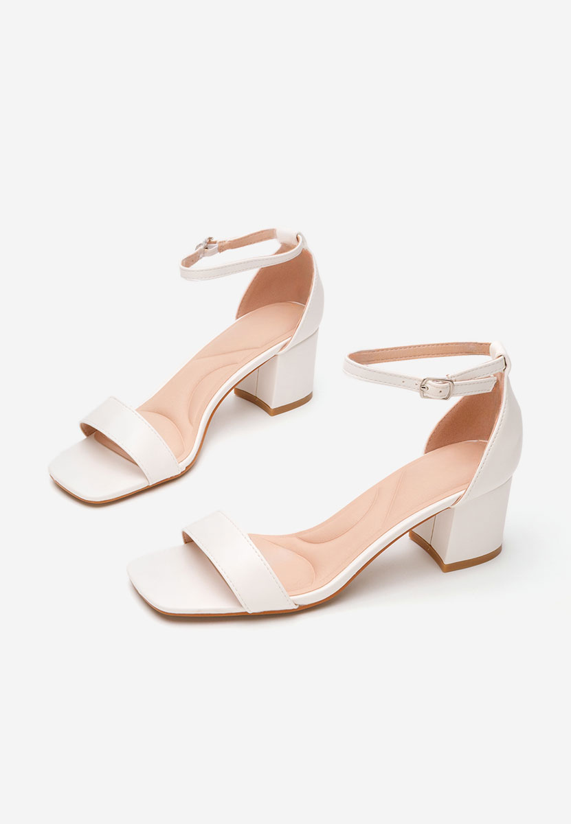 Sandali con tacco largo Karyssa V2 bianchi