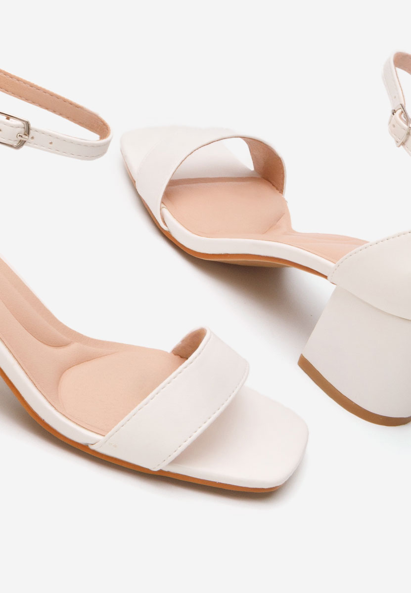 Sandali con tacco largo Karyssa V2 bianchi