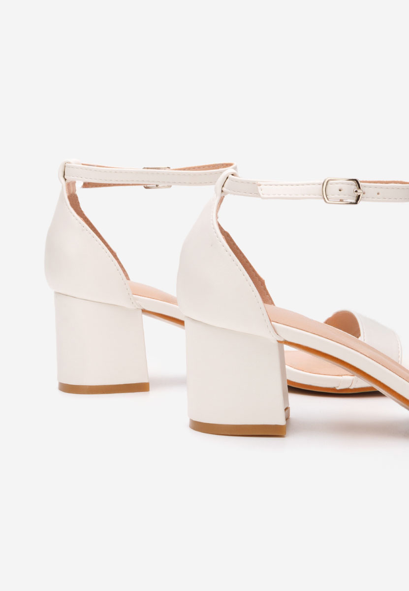 Sandali con tacco largo Karyssa V2 bianchi