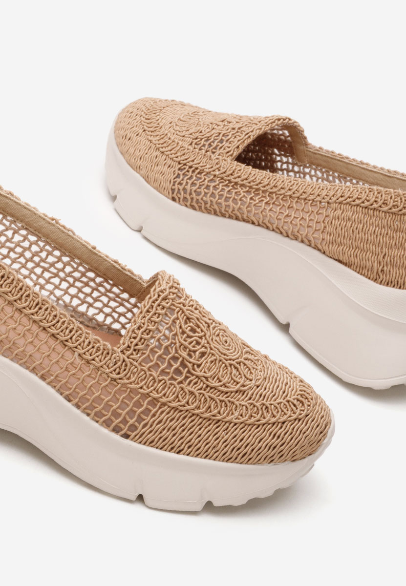Mocassini donna platform Willena cachi