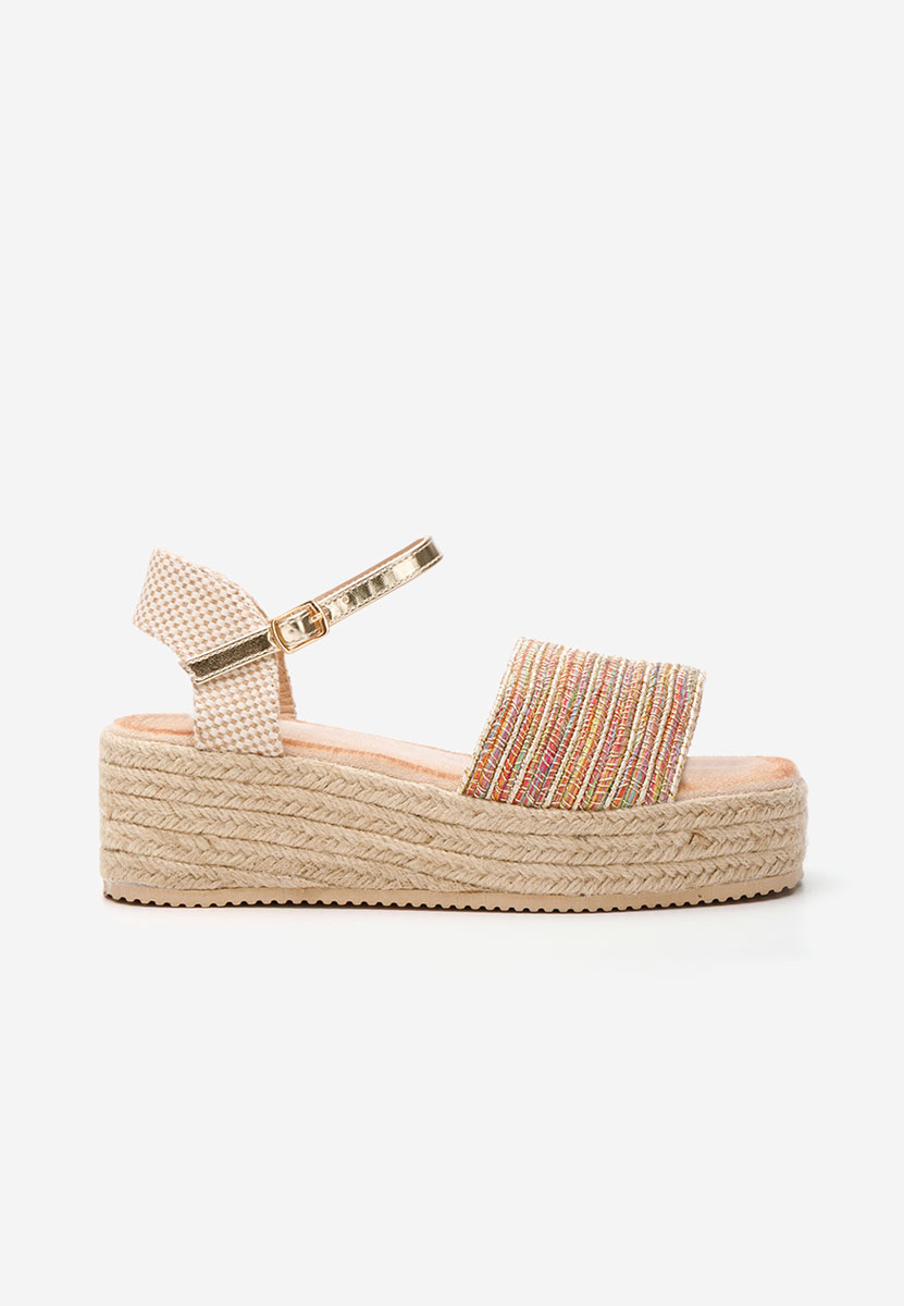 Sandali con zeppa Jilly oro