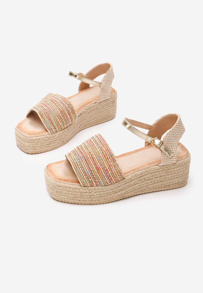 Sandali con zeppa Jilly oro