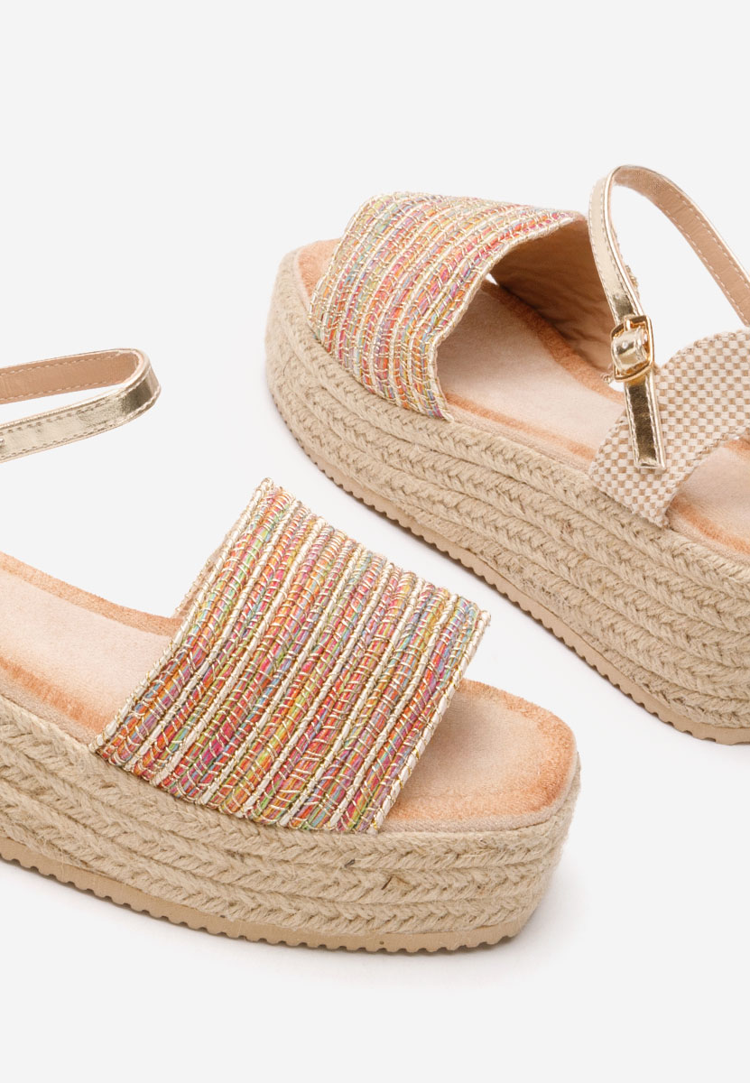 Sandali con zeppa Jilly oro
