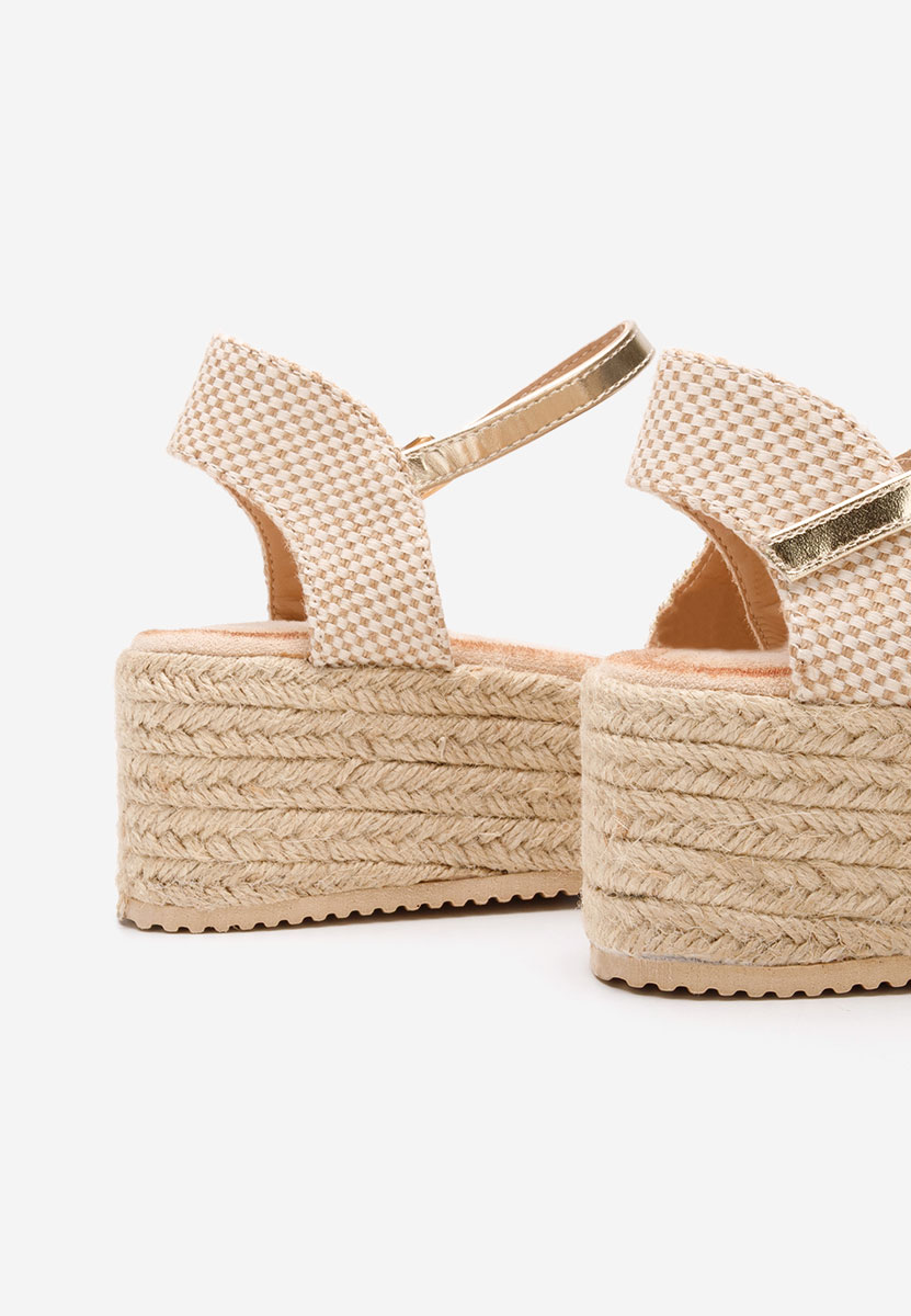 Sandali con zeppa Jilly oro