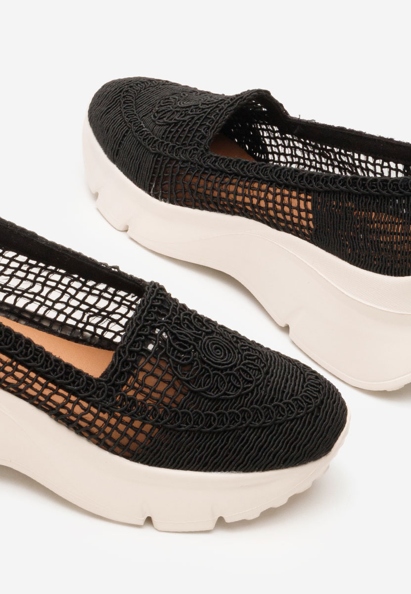 Mocassini donna platform Willena nero