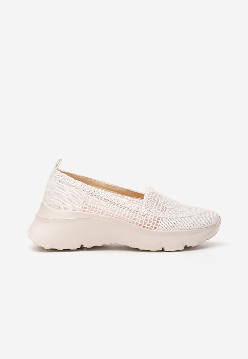 Mocassini donna platform Willena bianchi