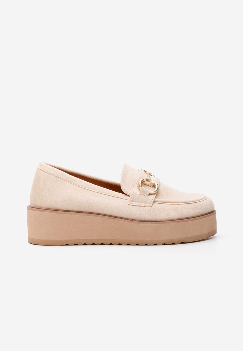 Mocassini donna platform Leondra V6 beige