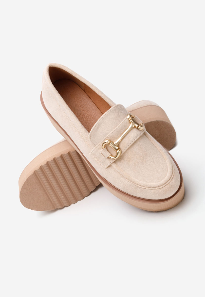 Mocassini donna platform Leondra V6 beige
