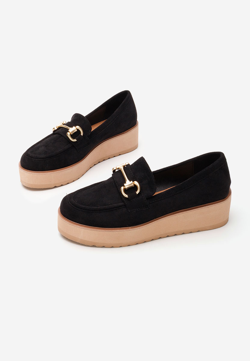 Mocassini donna platform Leondra V6 nero