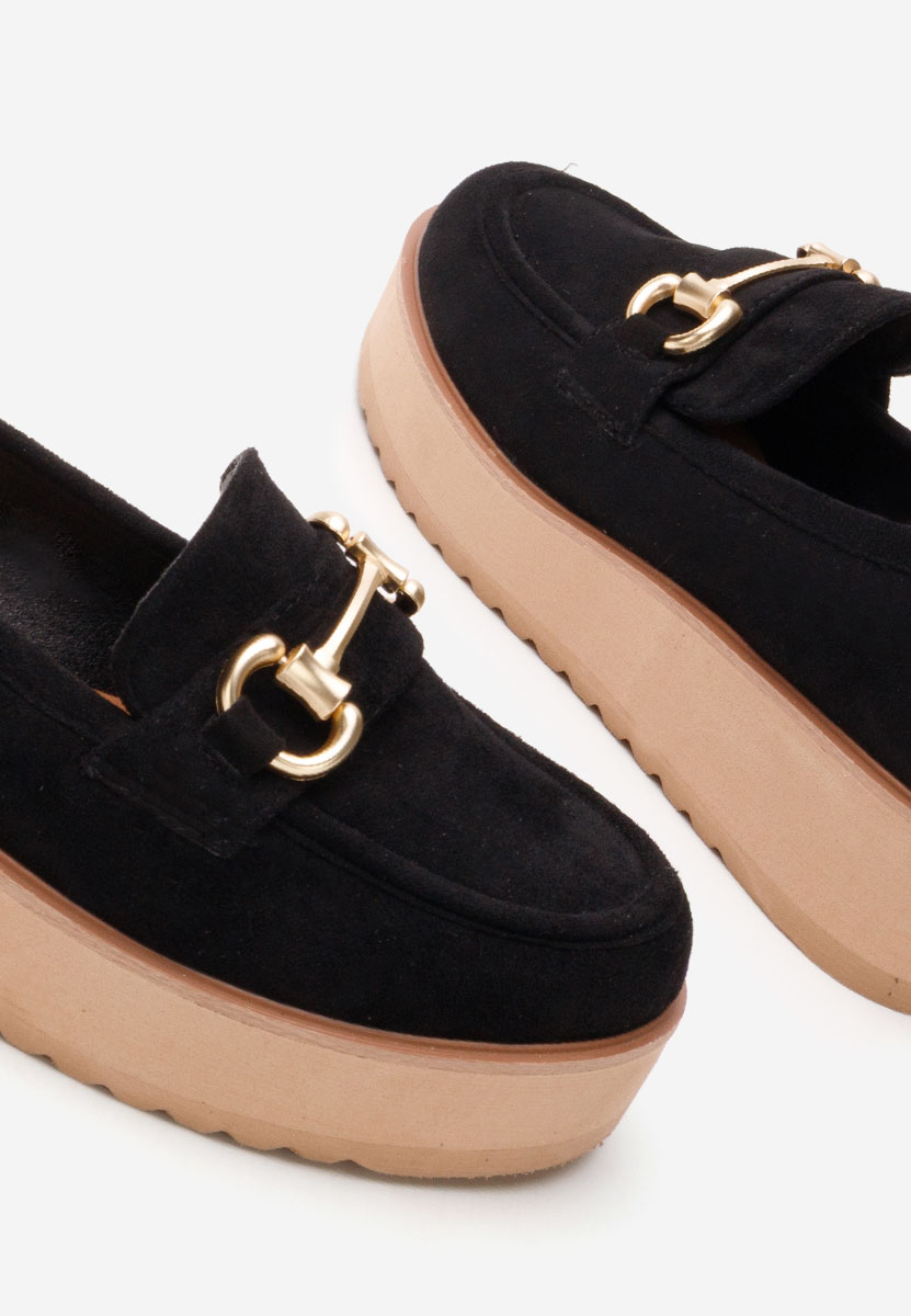 Mocassini donna platform Leondra V6 nero