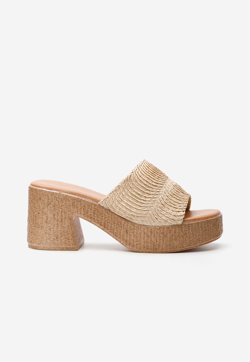 Ciabatte con tacco Katharyn beige