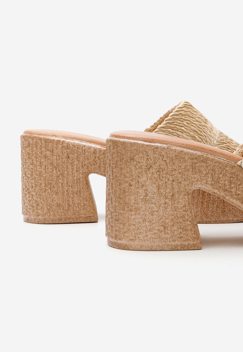 Ciabatte con tacco Katharyn beige