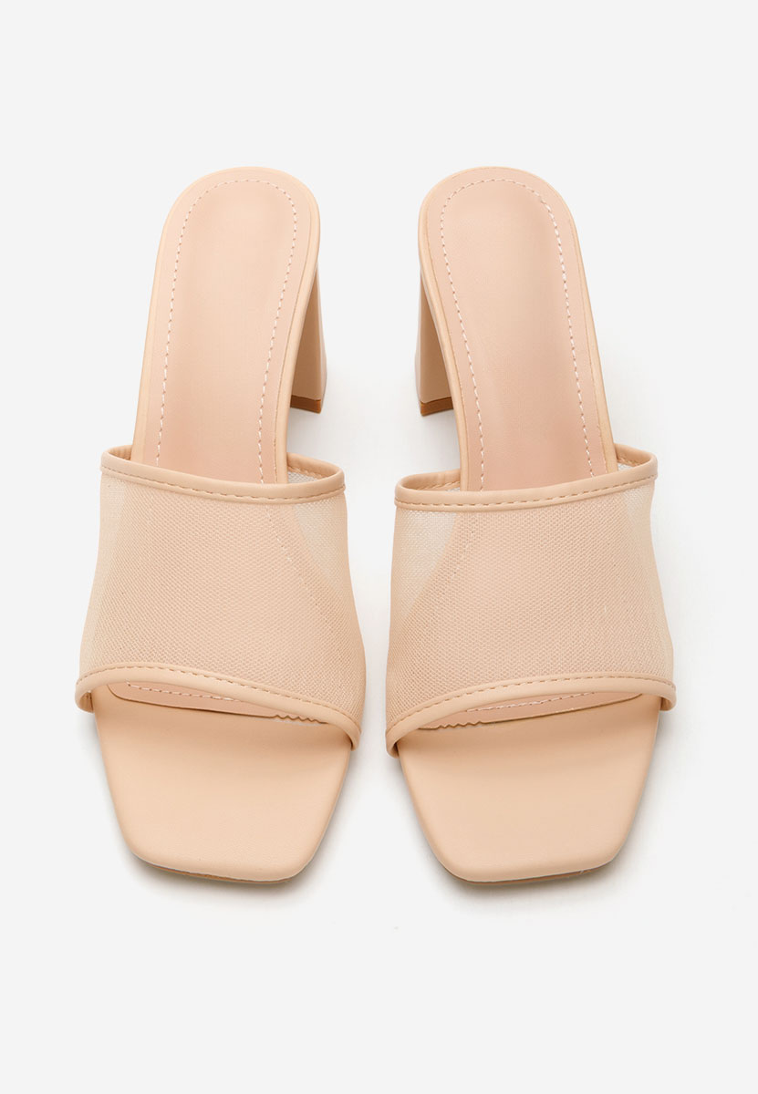 Ciabatte con tacco Calysta beige