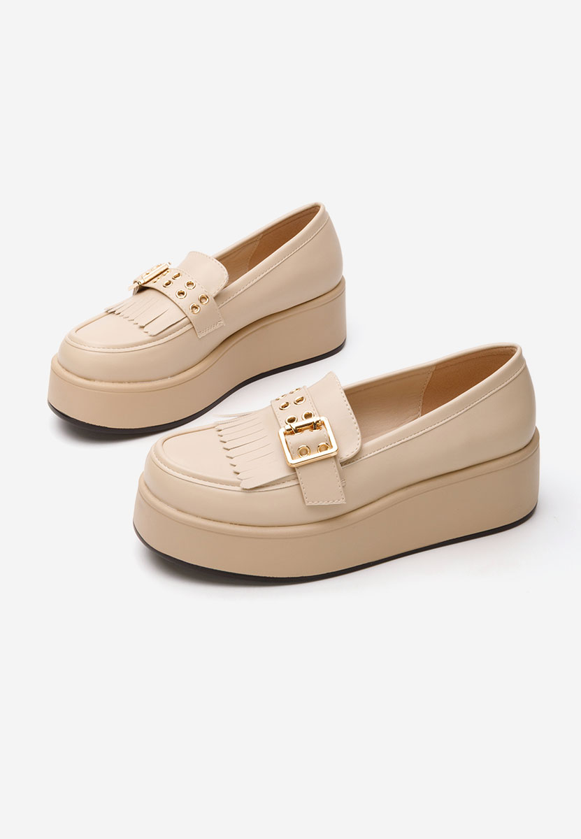 Mocassini donna platform Magie beige