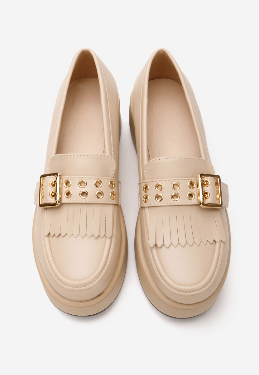 Mocassini donna platform Magie beige