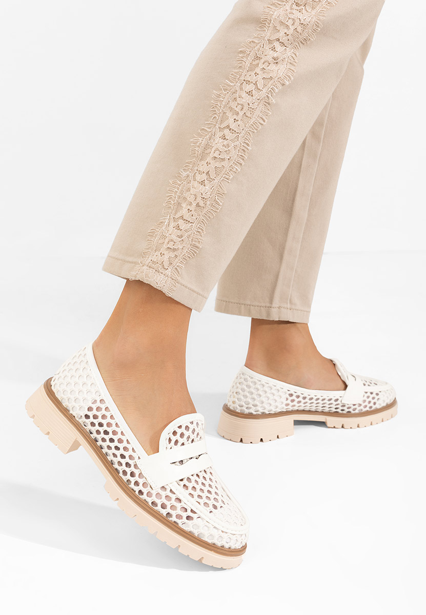 Mocassini donna estivi Maryjanne bianchi