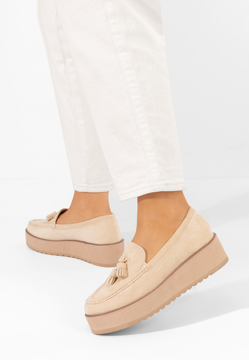 Mocassini donna platform Leondra V2 beige