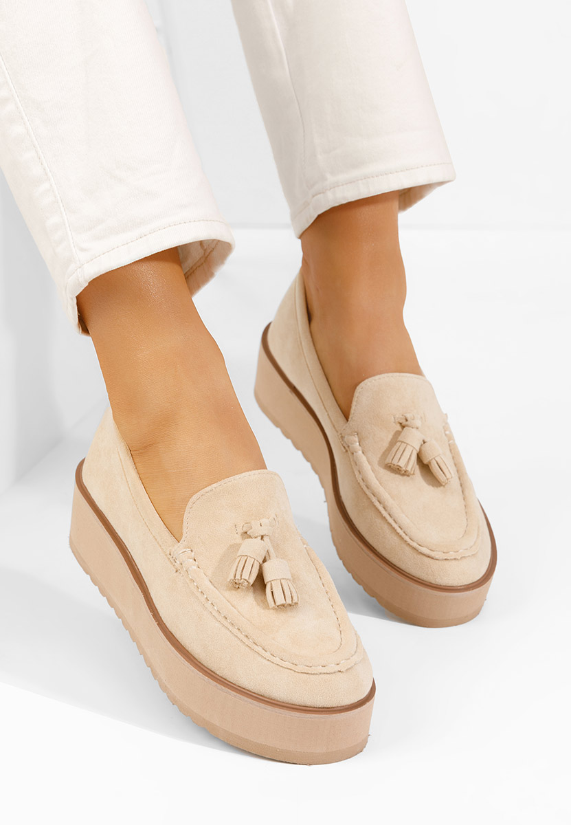 Mocassini donna platform Leondra V2 beige