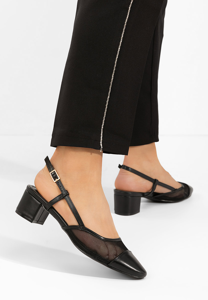 Décolleté tacco largo Velva nero