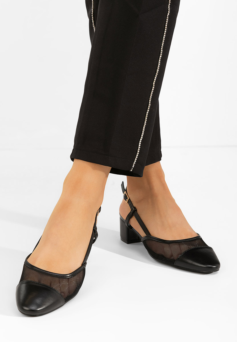 Décolleté tacco largo Velva nero