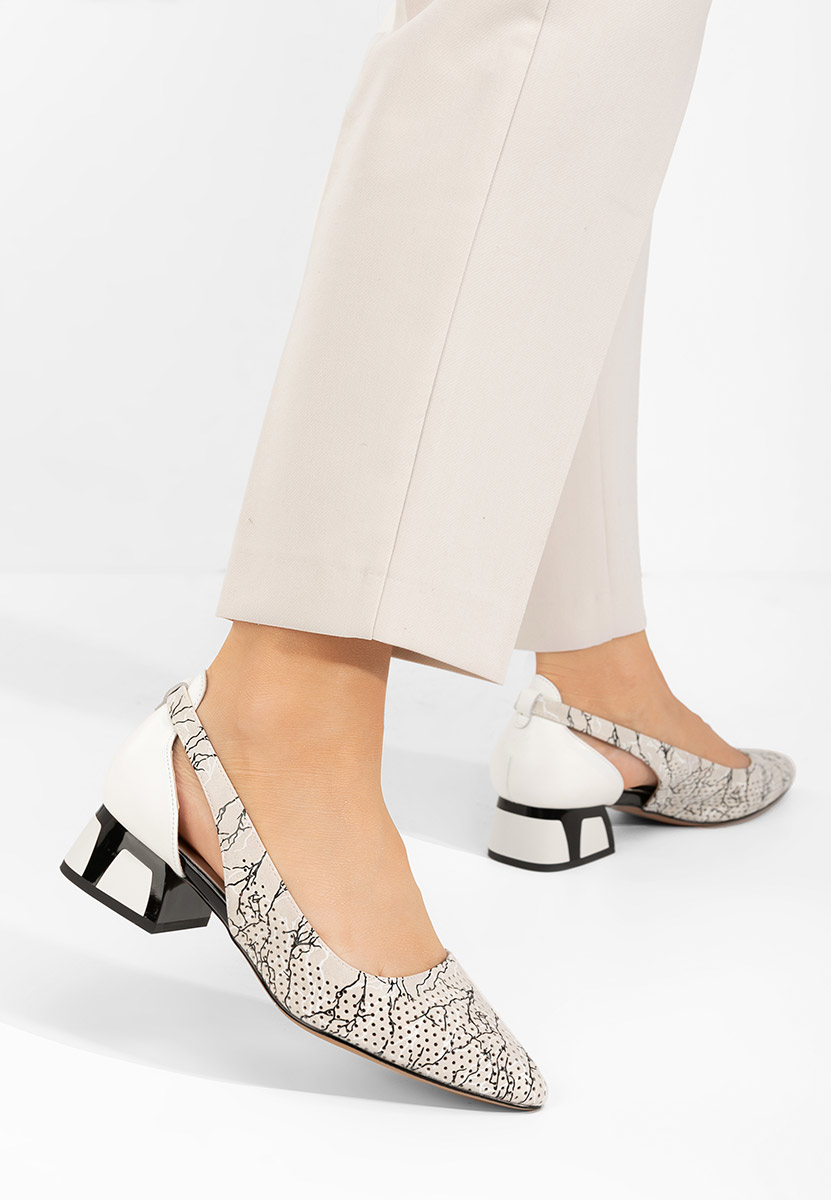 Décolleté tacco basso Rehise beige