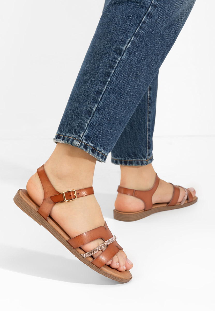 Sandali bassi eleganti Suny camel