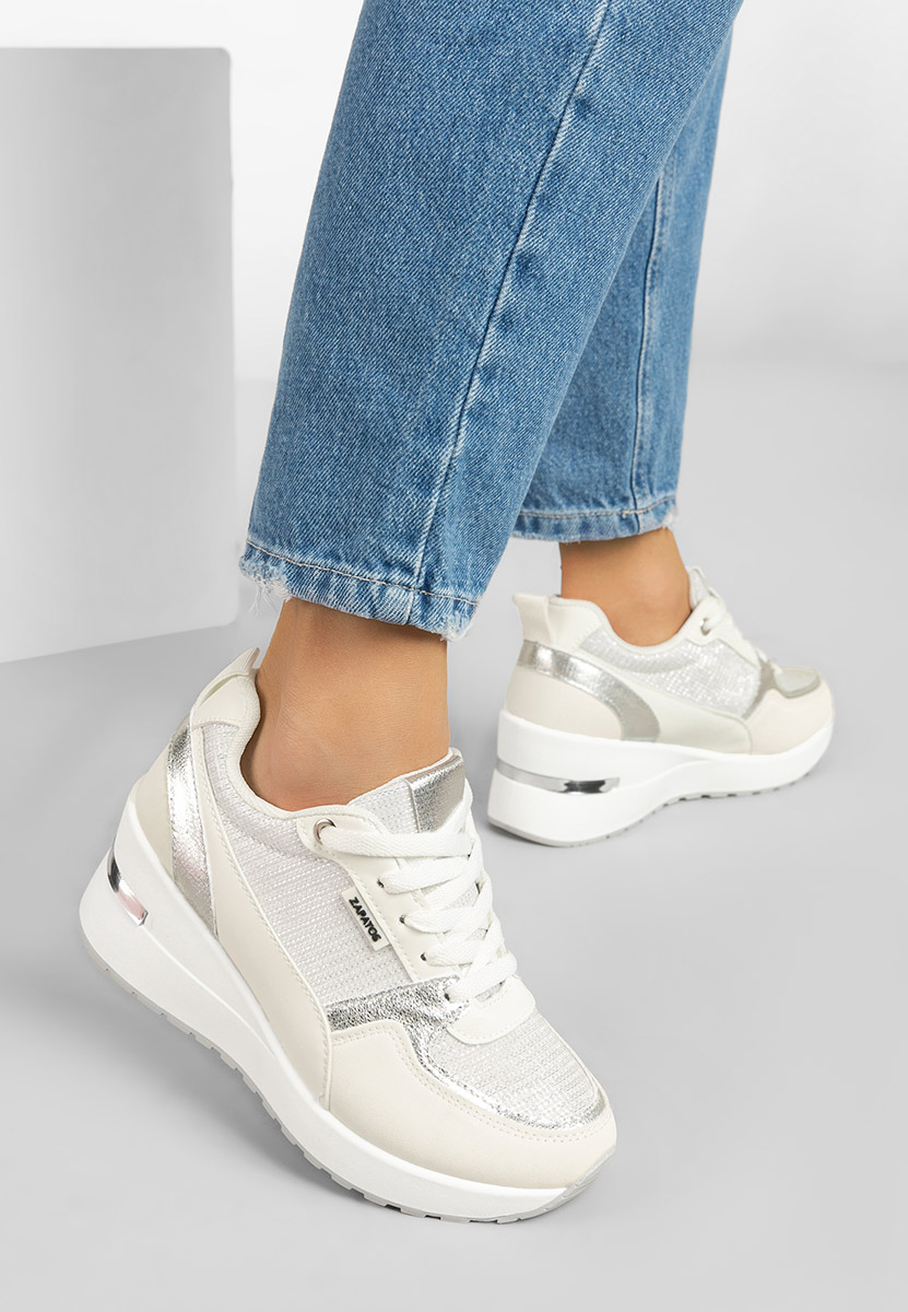 Sneakers con zeppa Zaneta bianchi