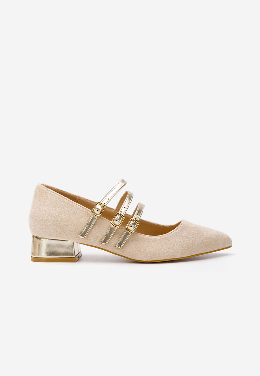 Décolleté tacco largo Bakea beige