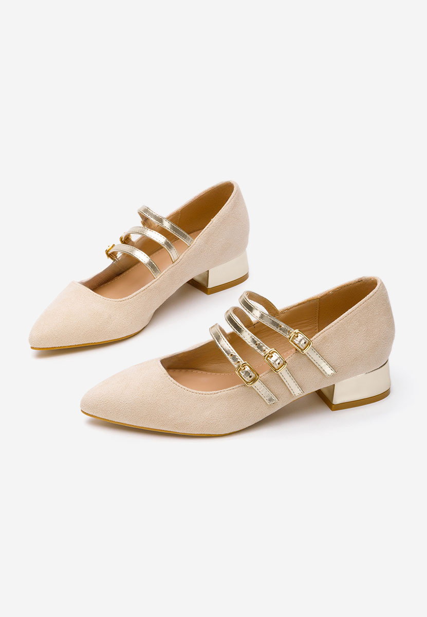 Décolleté tacco largo Bakea beige
