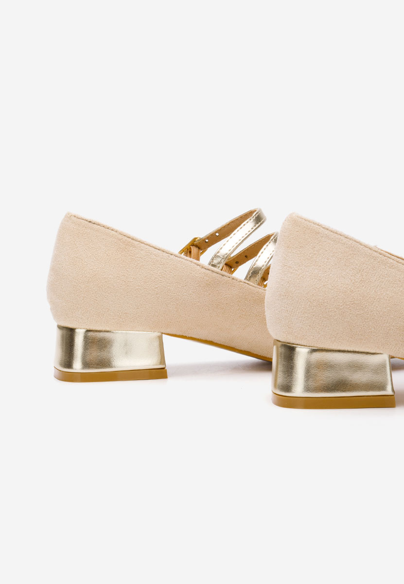 Décolleté tacco largo Bakea beige