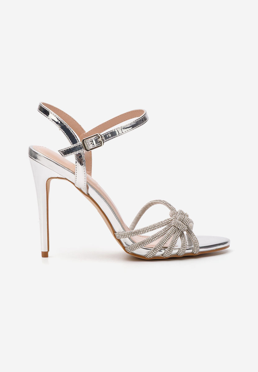 Sandali tacco alto Crystala argento