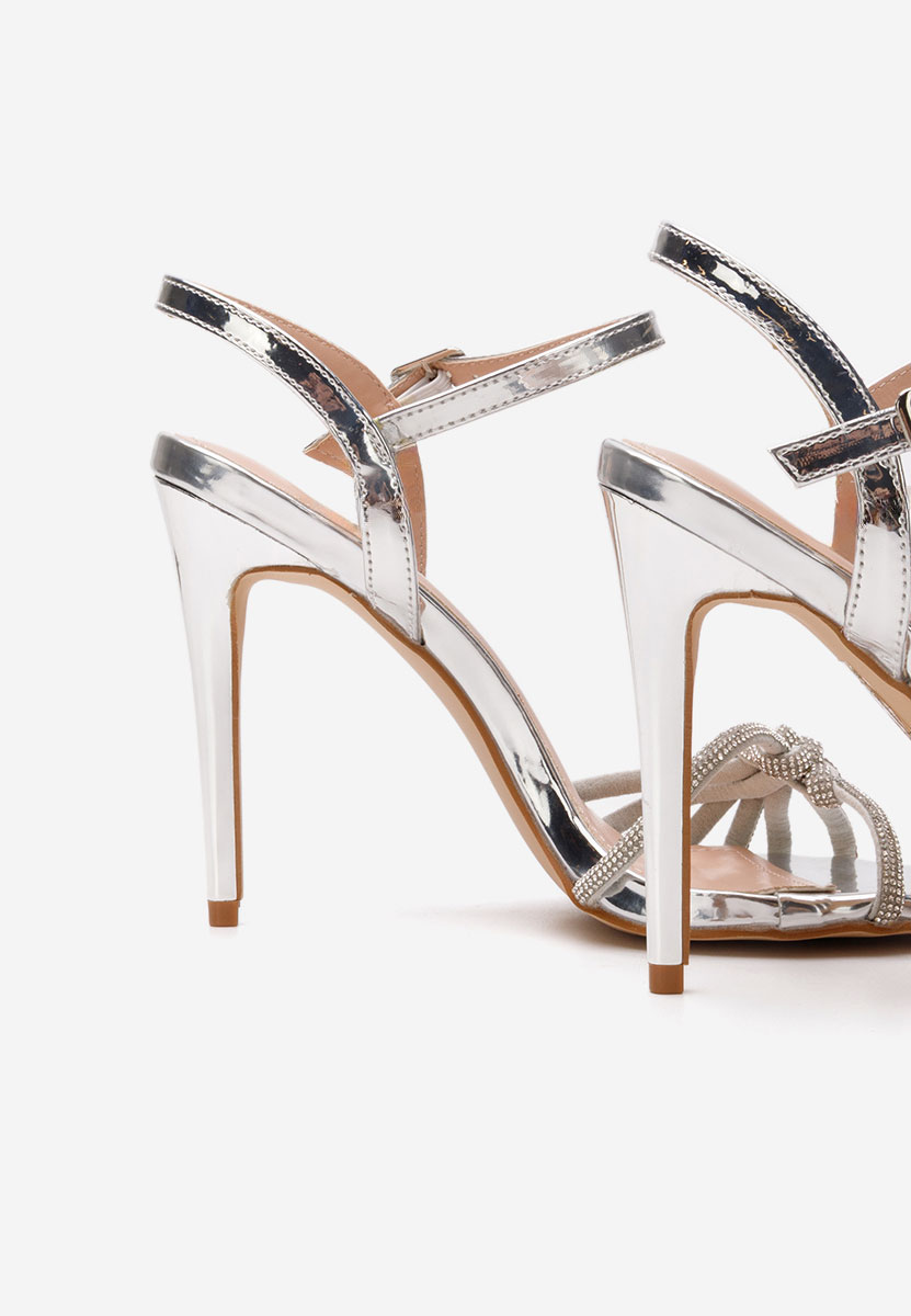 Sandali tacco alto Crystala argento