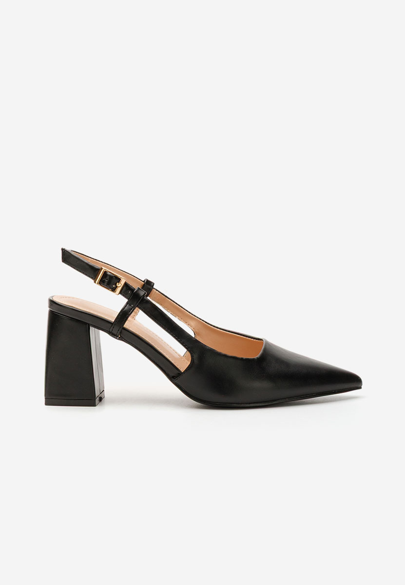 Décolleté tacco largo Caprice nero