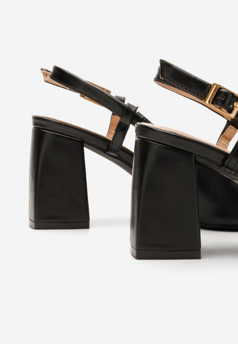 Décolleté tacco largo Caprice nero