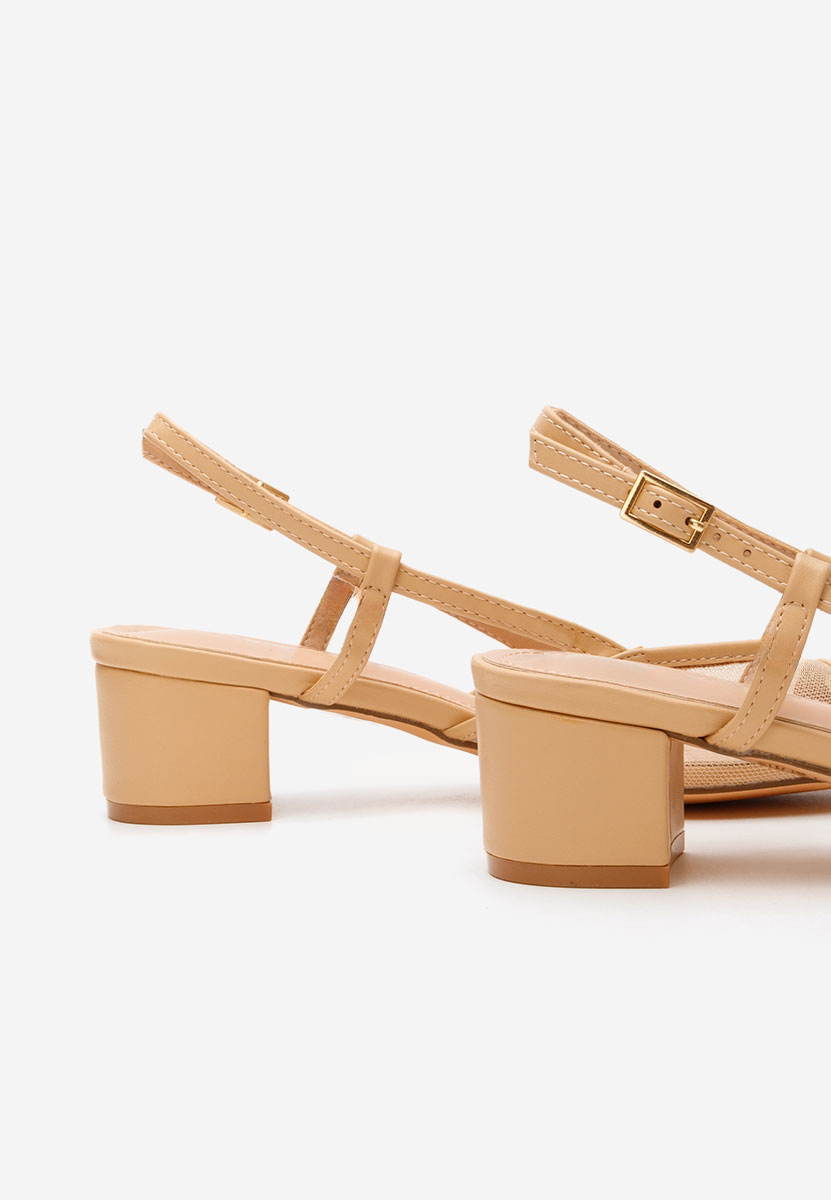 Décolleté tacco largo Velva beige