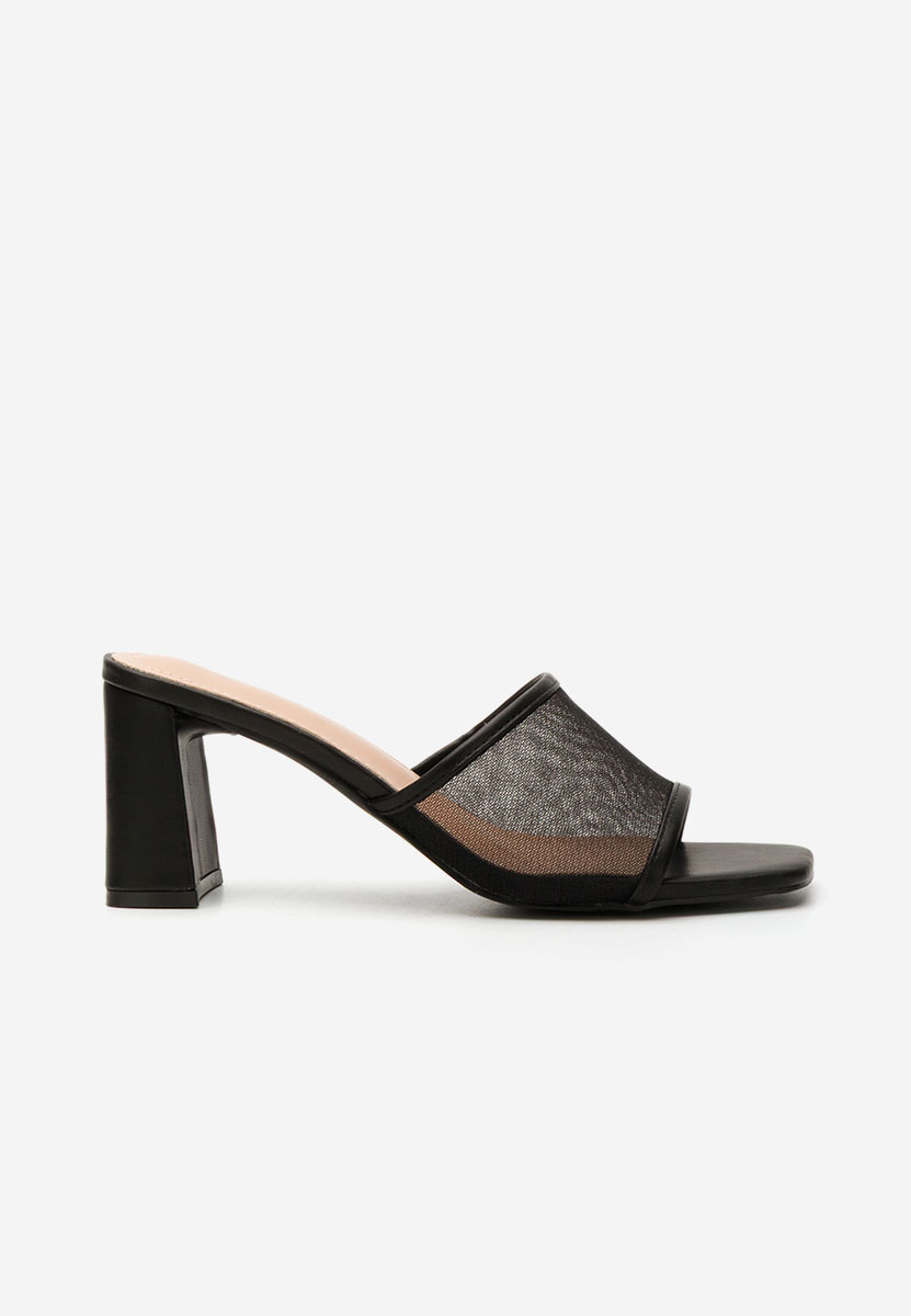 Ciabatte con tacco Calysta nero