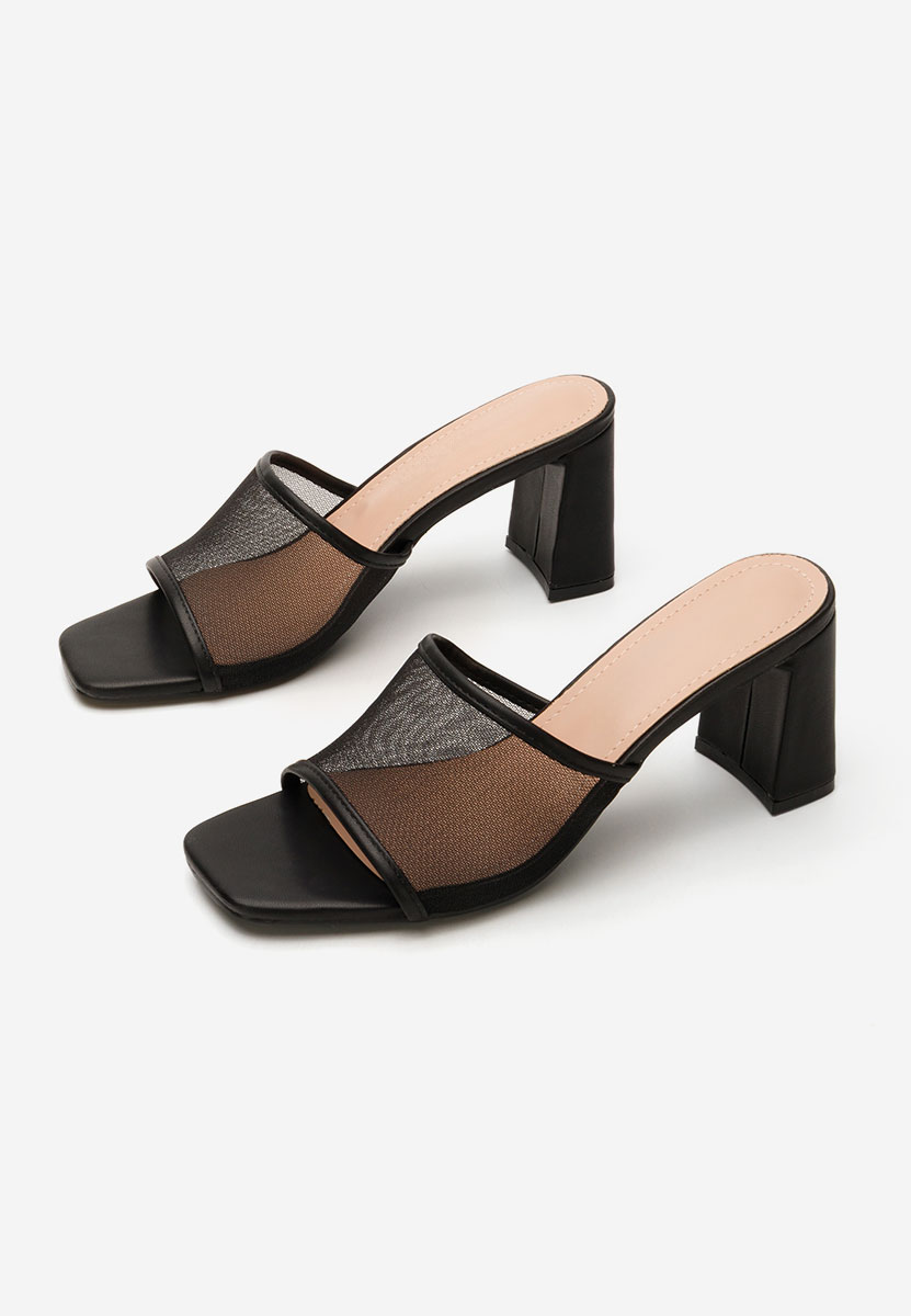 Ciabatte con tacco Calysta nero