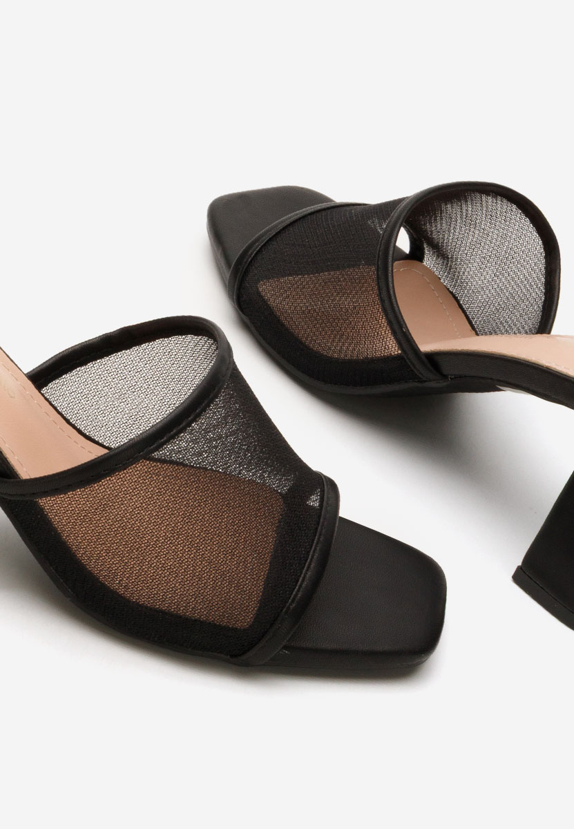 Ciabatte con tacco Calysta nero
