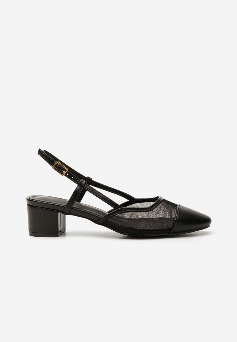 Décolleté tacco largo Velva nero