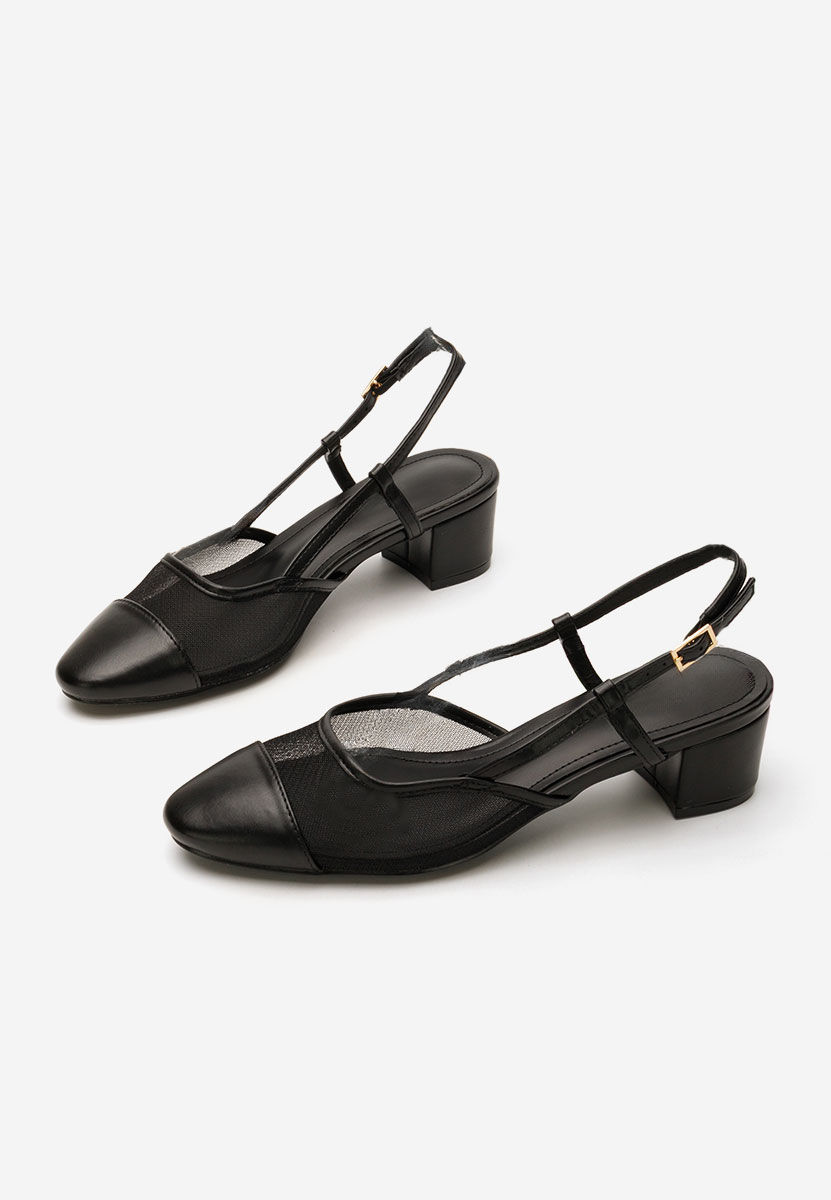 Décolleté tacco largo Velva nero