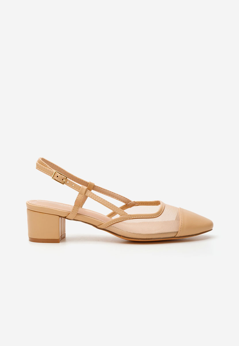 Décolleté tacco largo Velva beige