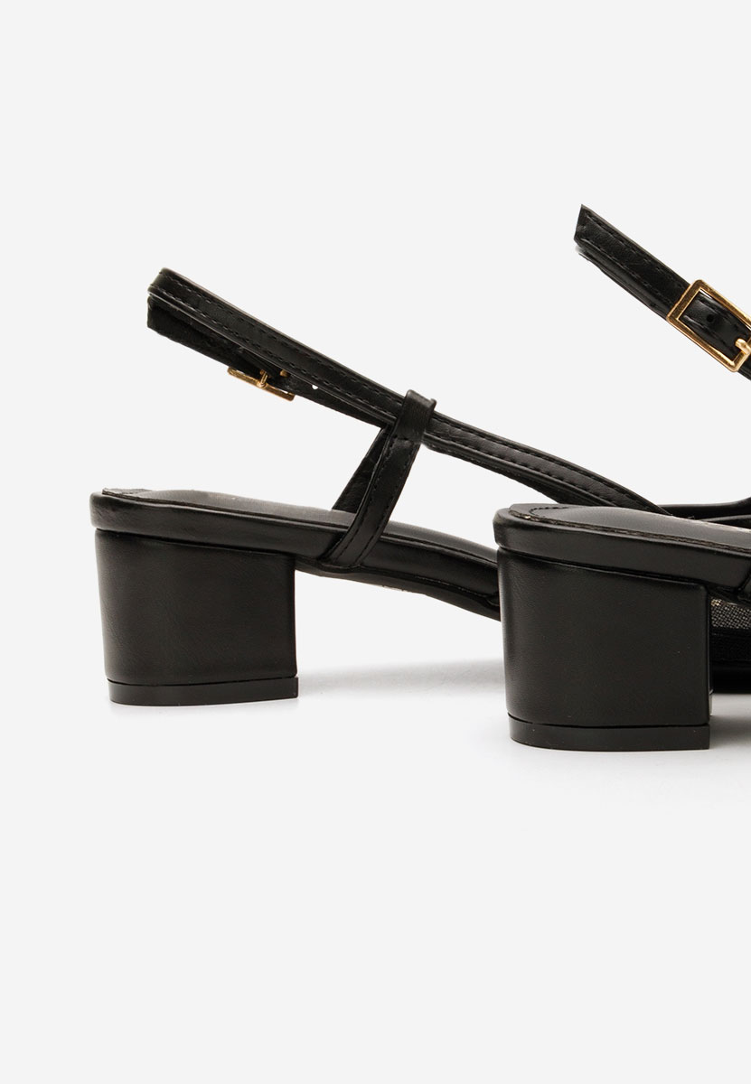 Décolleté tacco largo Velva nero