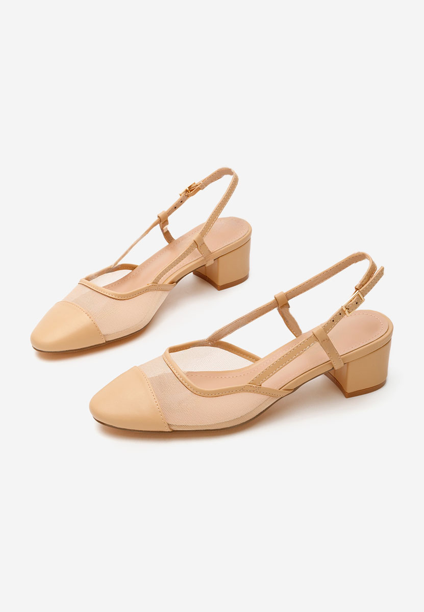 Décolleté tacco largo Velva beige
