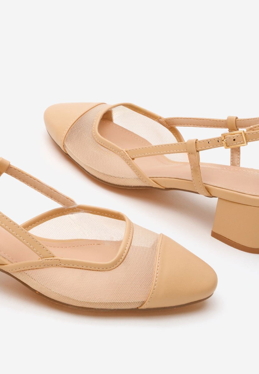Décolleté tacco largo Velva beige